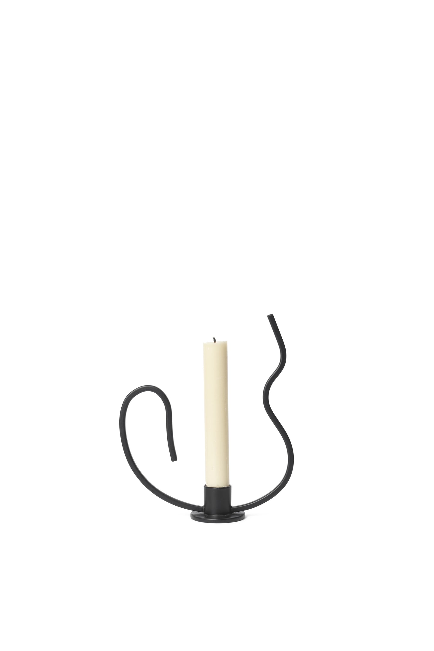 Valse Candle Holder Low (Black)