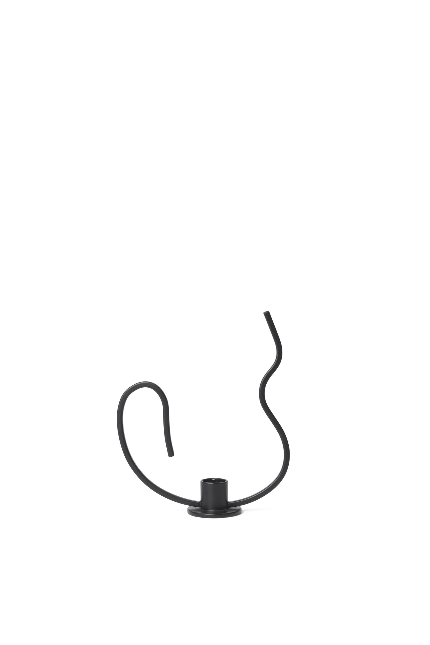 Valse Candle Holder Low (Black)
