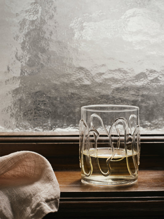 Doodle Tall Glasses Set of 2 (Clear)