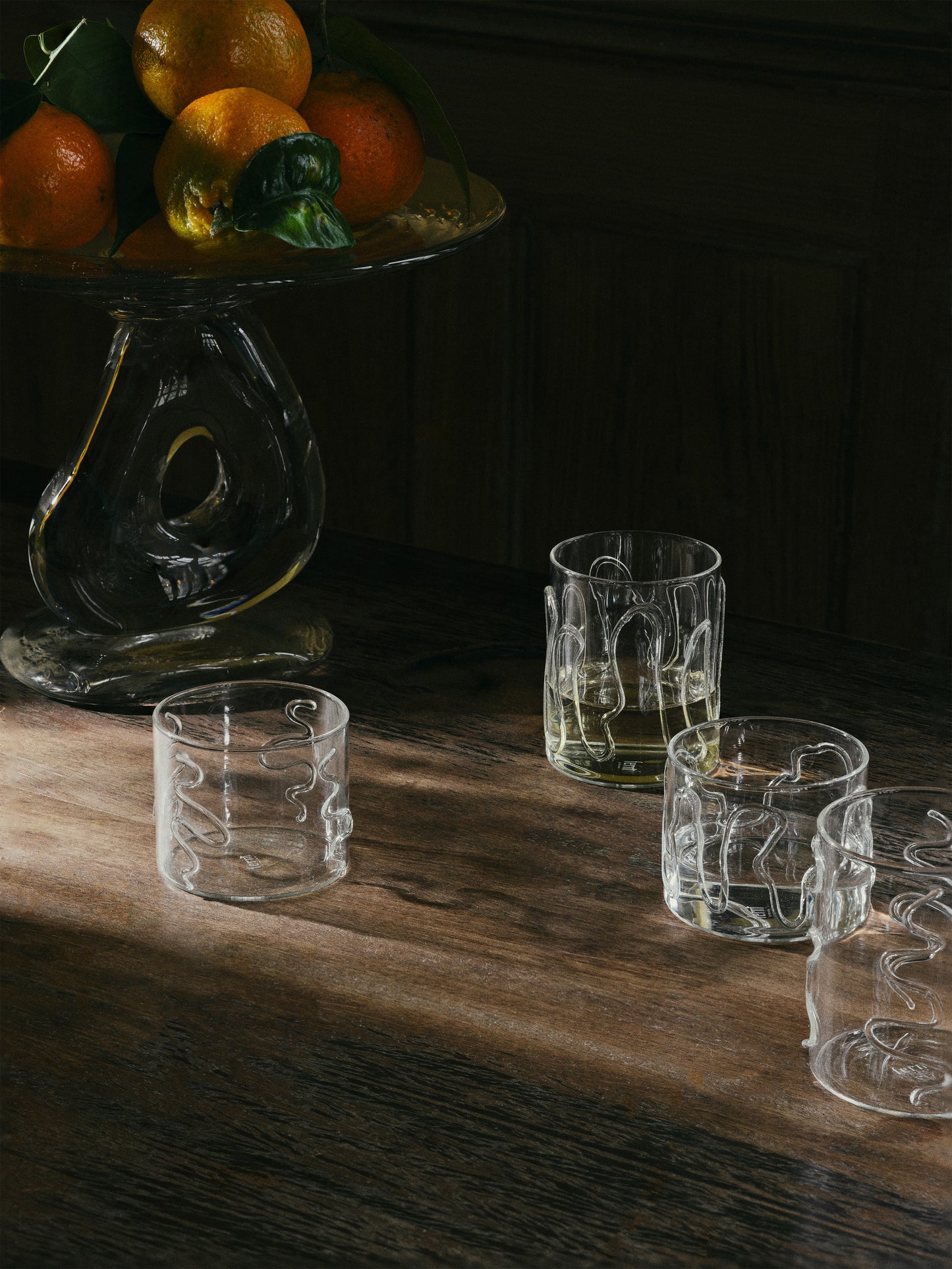 Doodle Tall Glasses Set of 2 (Clear)