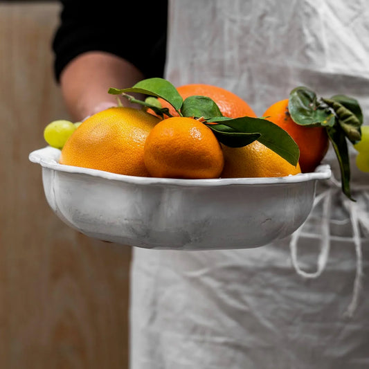 Carron Paris Louis XV Salad Bowl filled with fruits.