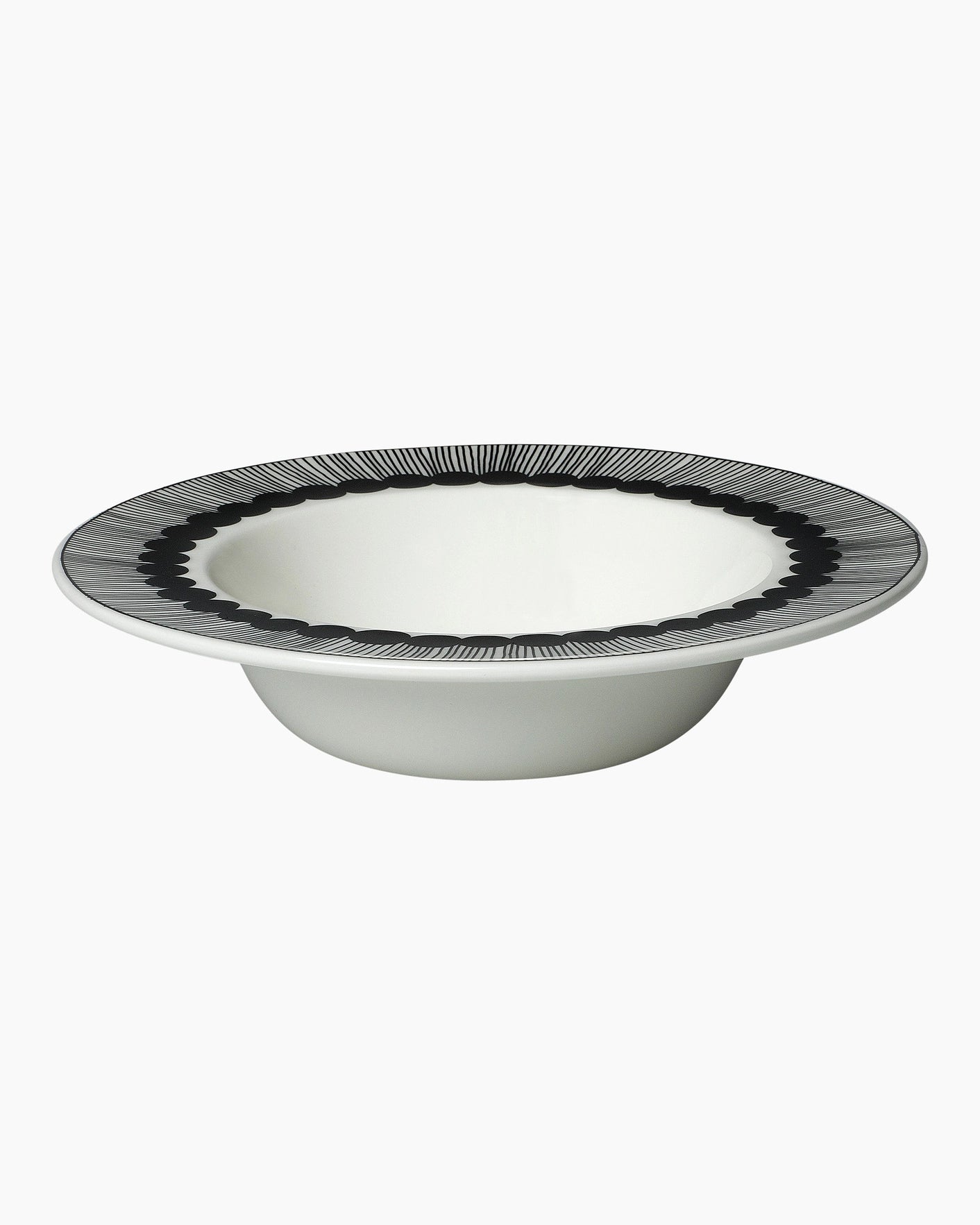 Oiva / Siirtolapuutarha Deep Plate 20cm (White, Black)