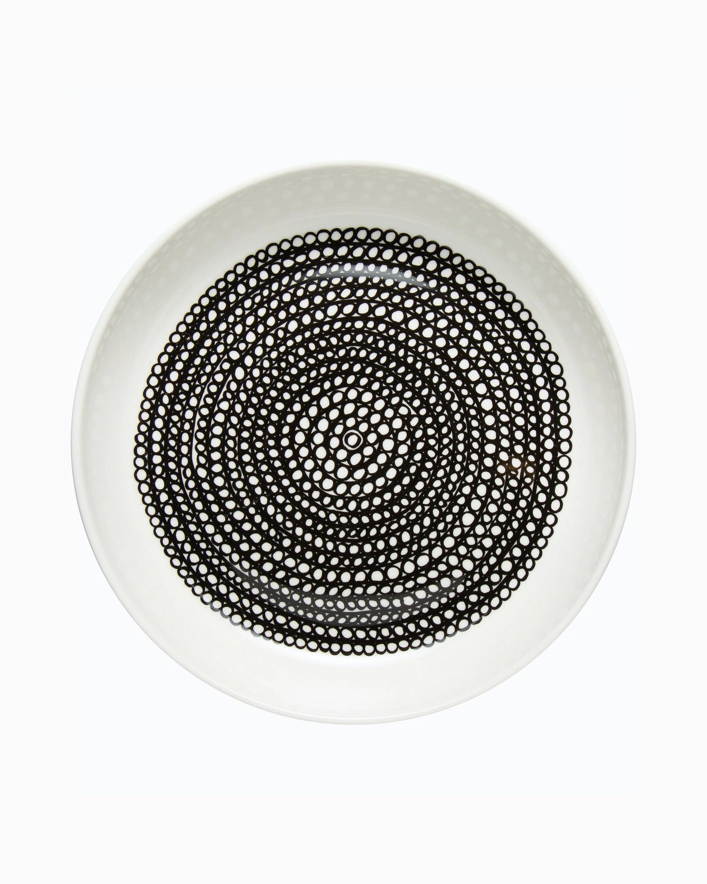 Oiva / Räsymatto Plate 20.5cm (White, Black)