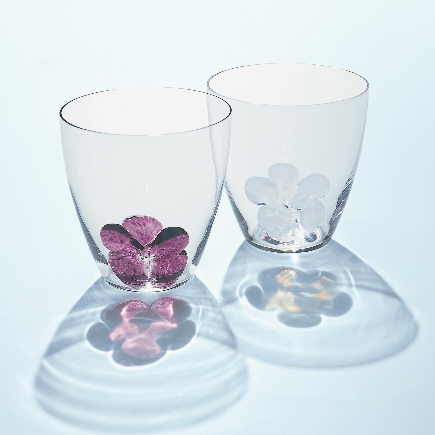 Wine Red Flower Blume Glass 360ml