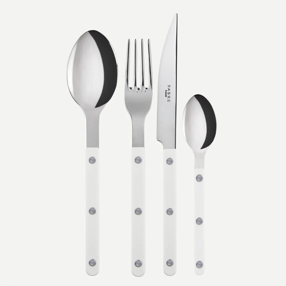 Bistrot Shiny Solid Cutlery - White