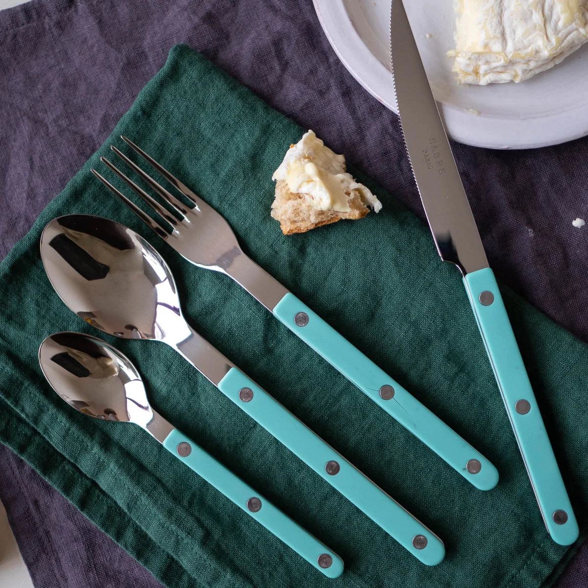 Bistrot Shiny Solid Cutlery - Pastel Green