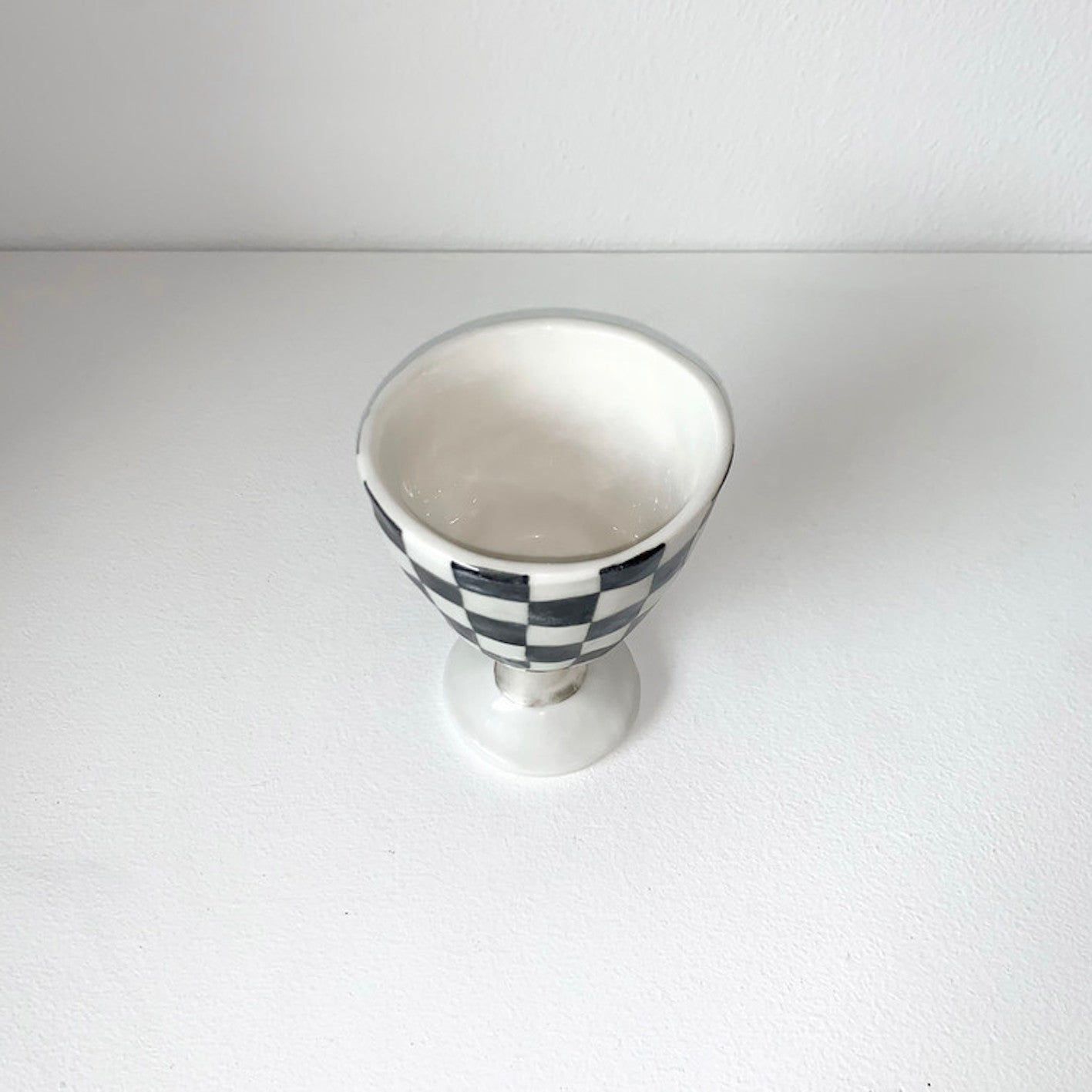 Black Checkerboard Bowl Silver