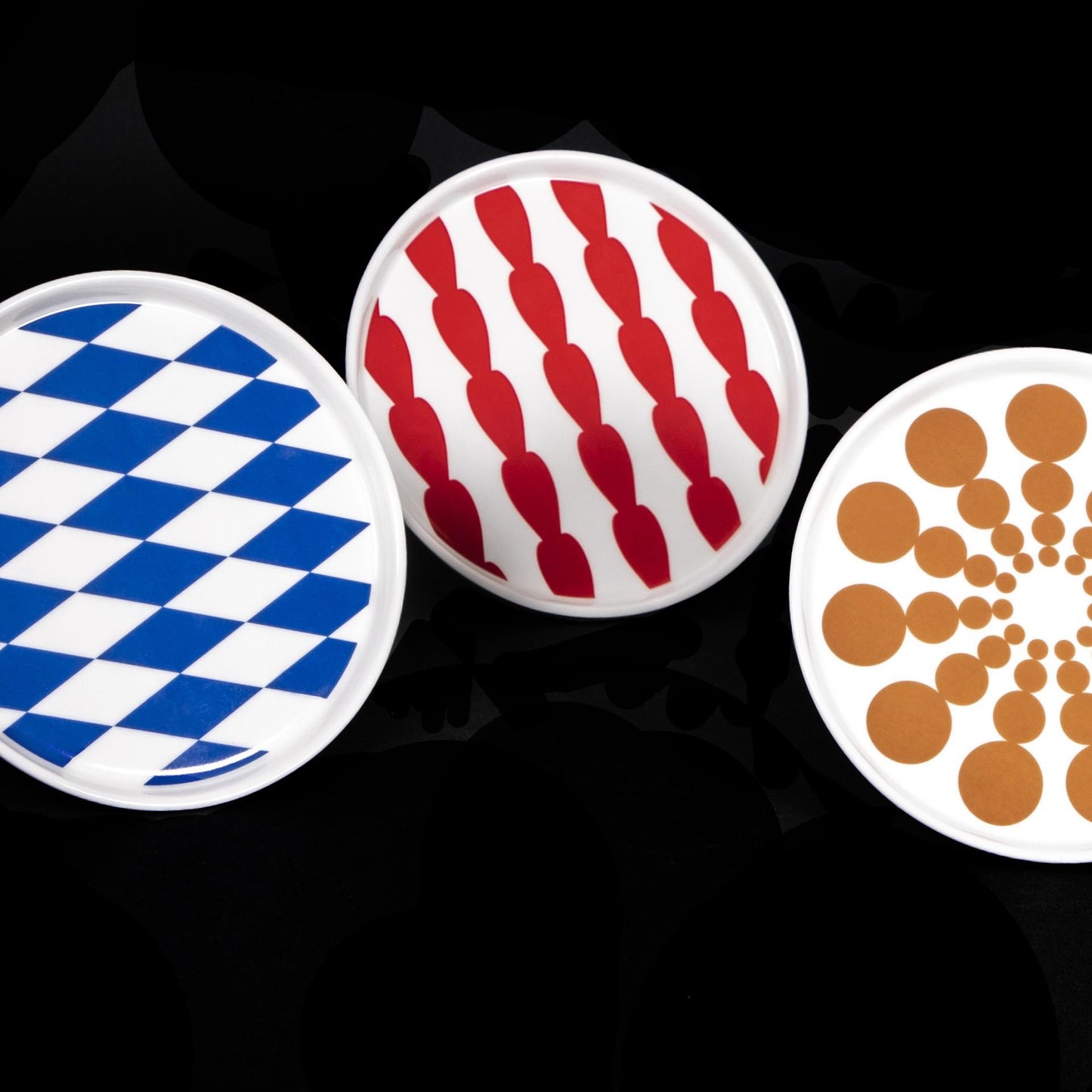 Brown Dot Pattern Plate 16cm