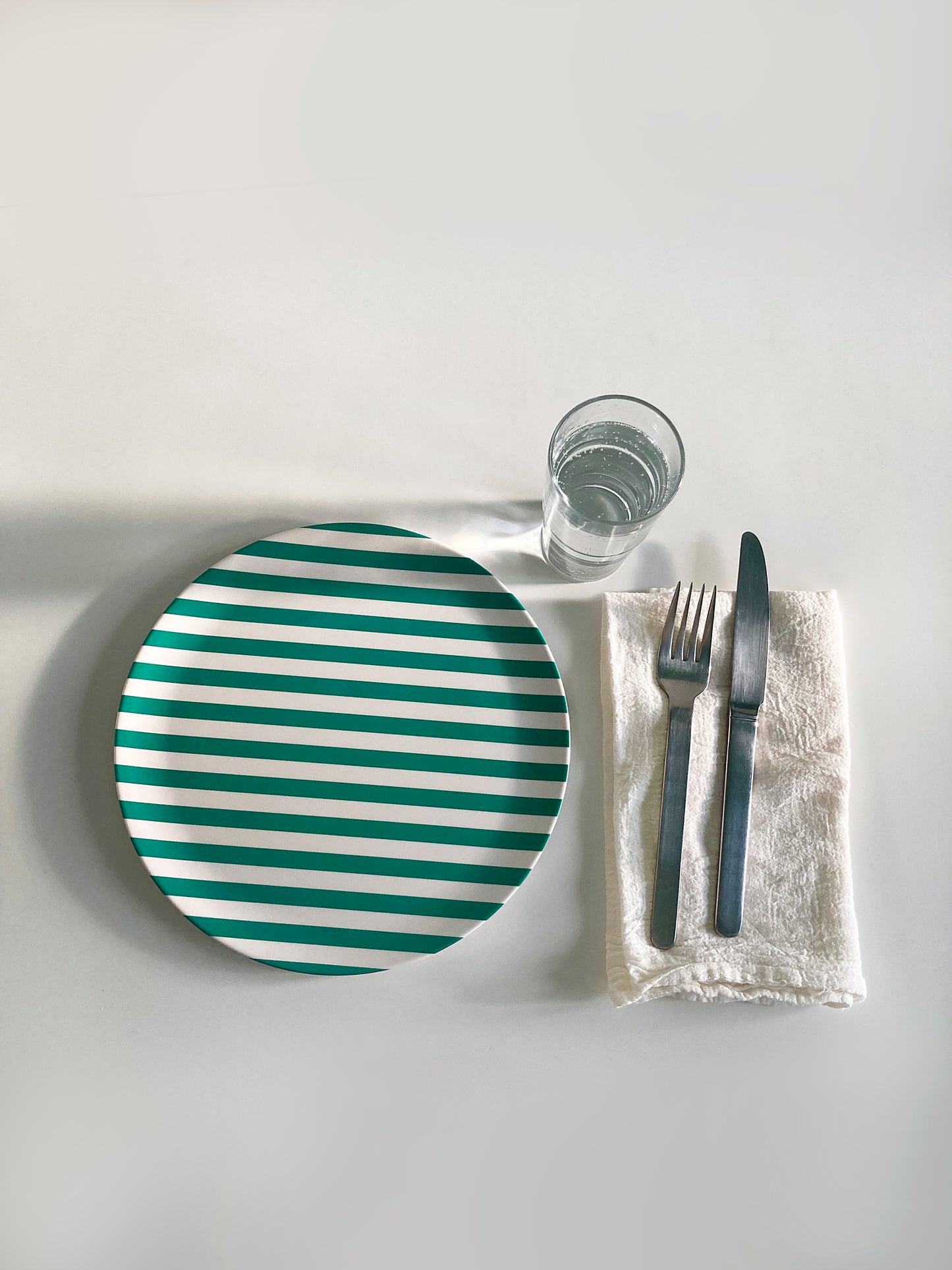 Green Stripe Dinner Plate 25cm