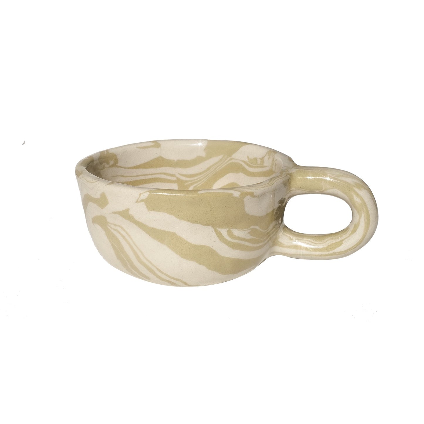 Latte Mug Marble Olive 260ml