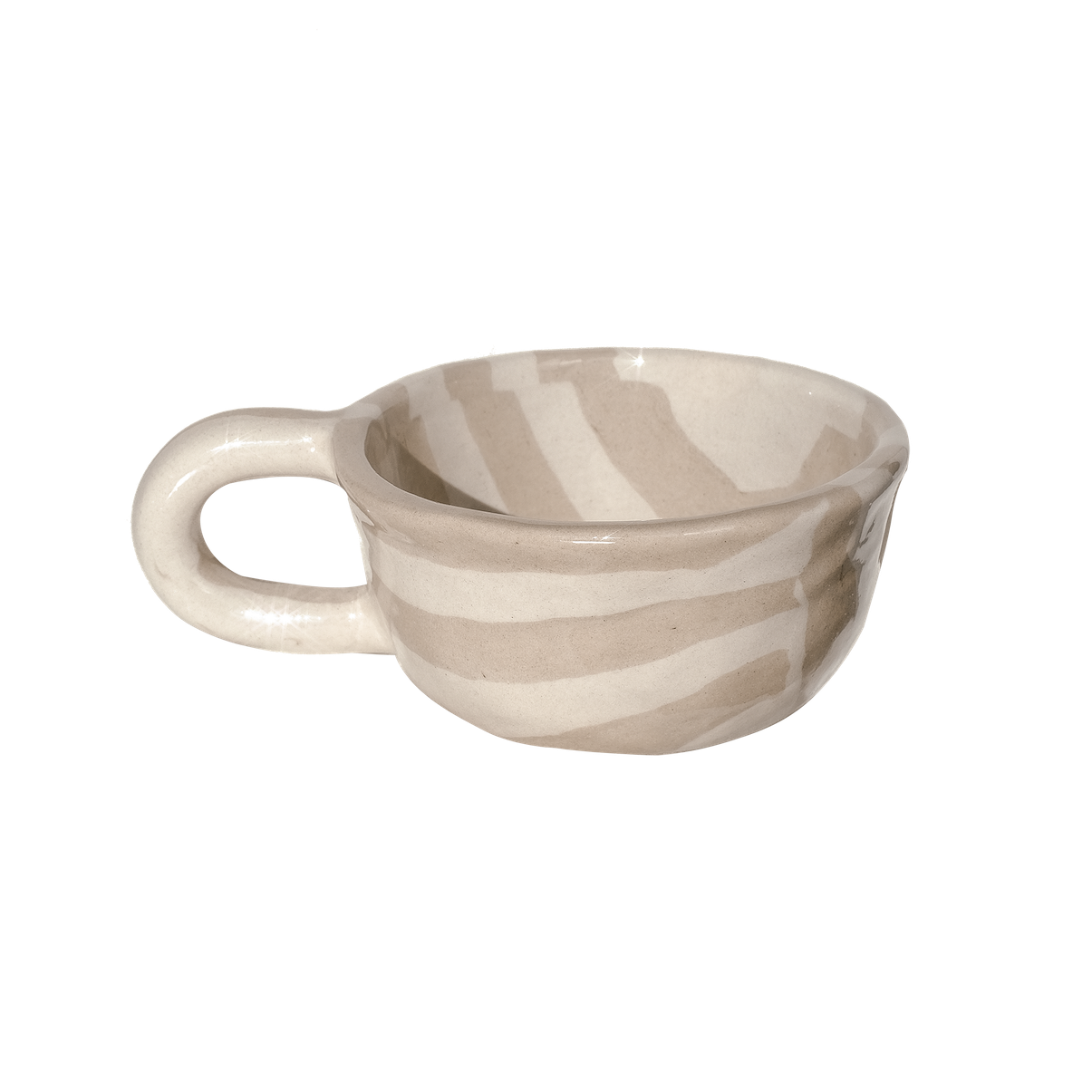 Latte Mug Stripe Beige 260ml