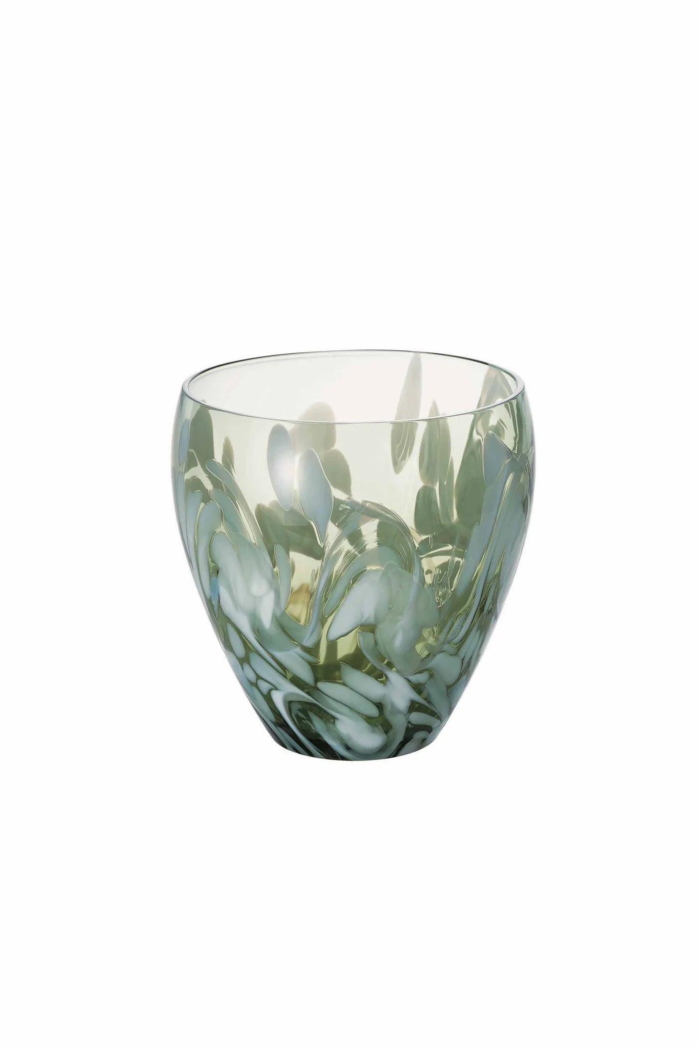 Forest Green & White Mai Glass 270ml