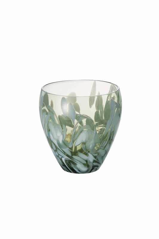 Forest Green & White Mai Glass 270ml