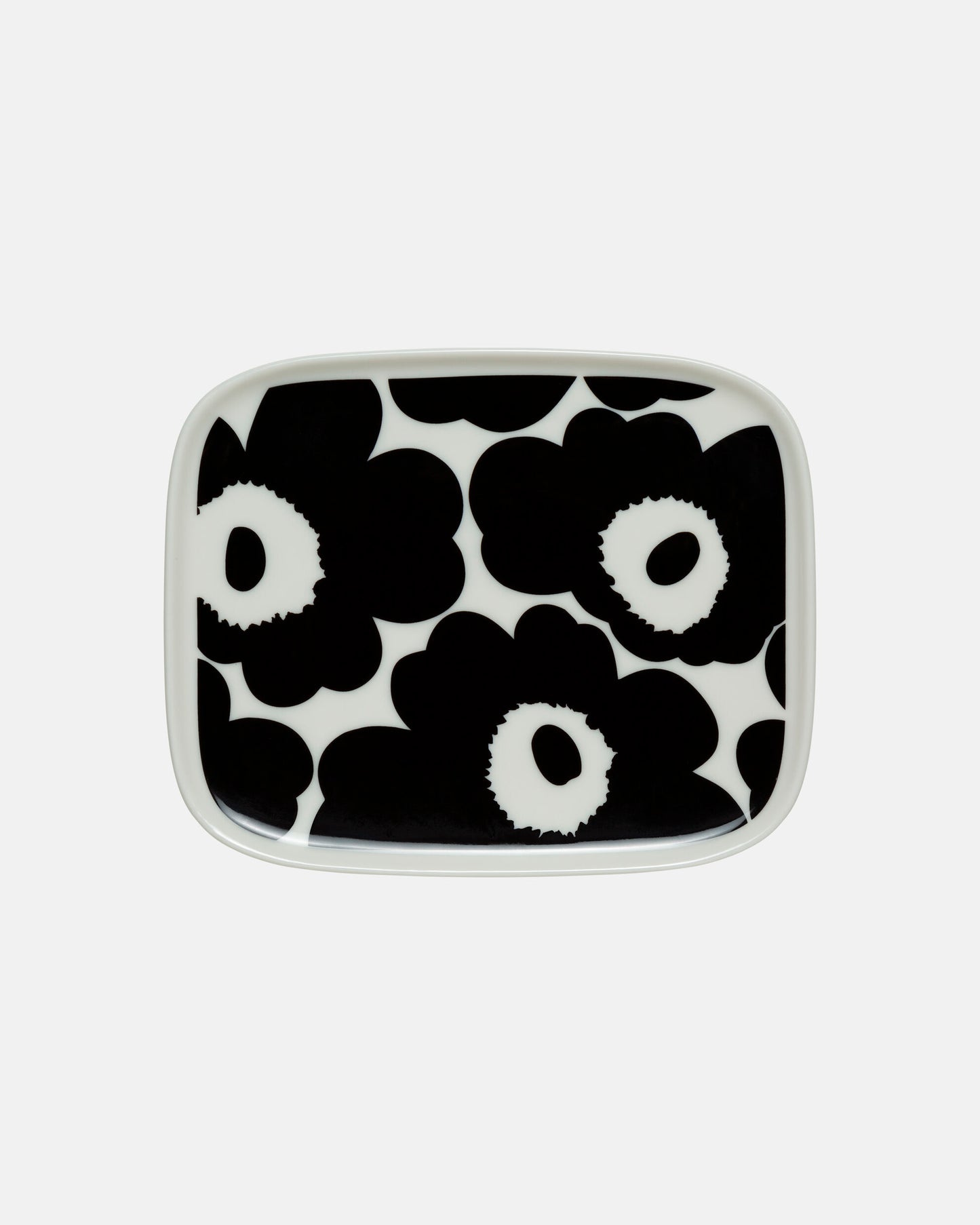 Oiva / Unikko Plate 15cm (White, Black)