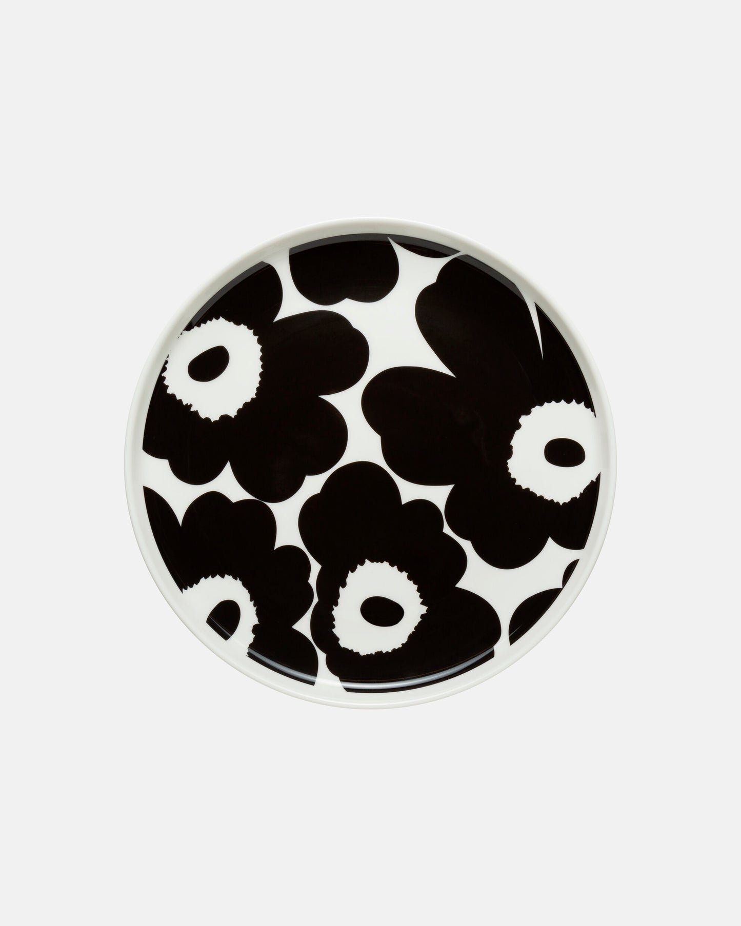 Oiva / Unikko Plate 20cm (White, Black)