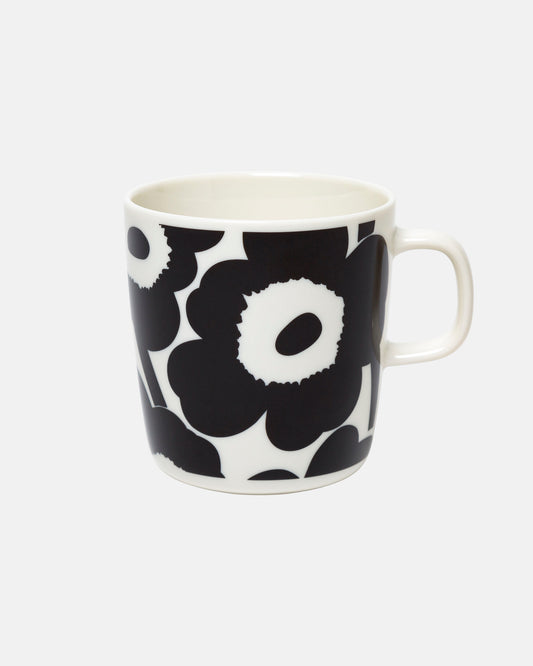 Oiva / Unikko Mug 400ml (White, Black)
