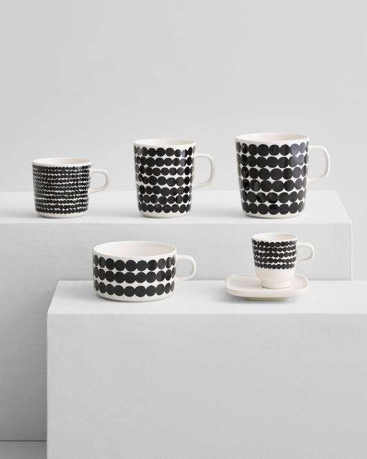Oiva / Räsymatto Mug 400ml (White, Black)