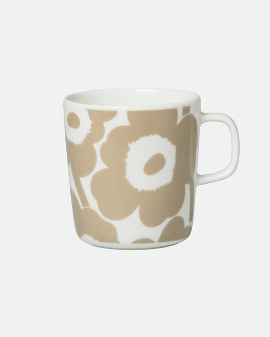 Oiva / Unikko Mug 400ml (White, Beige)