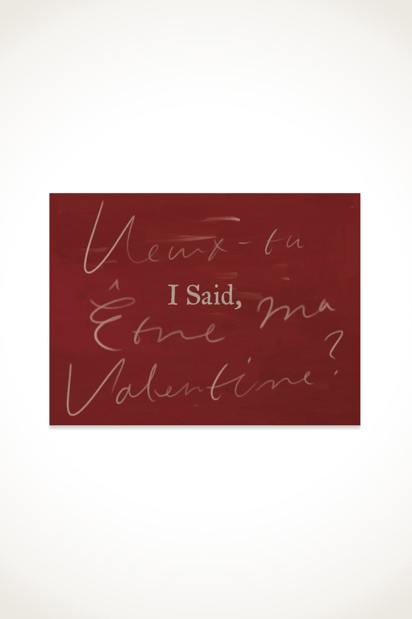 What I Said on Valentine's Day Postcard