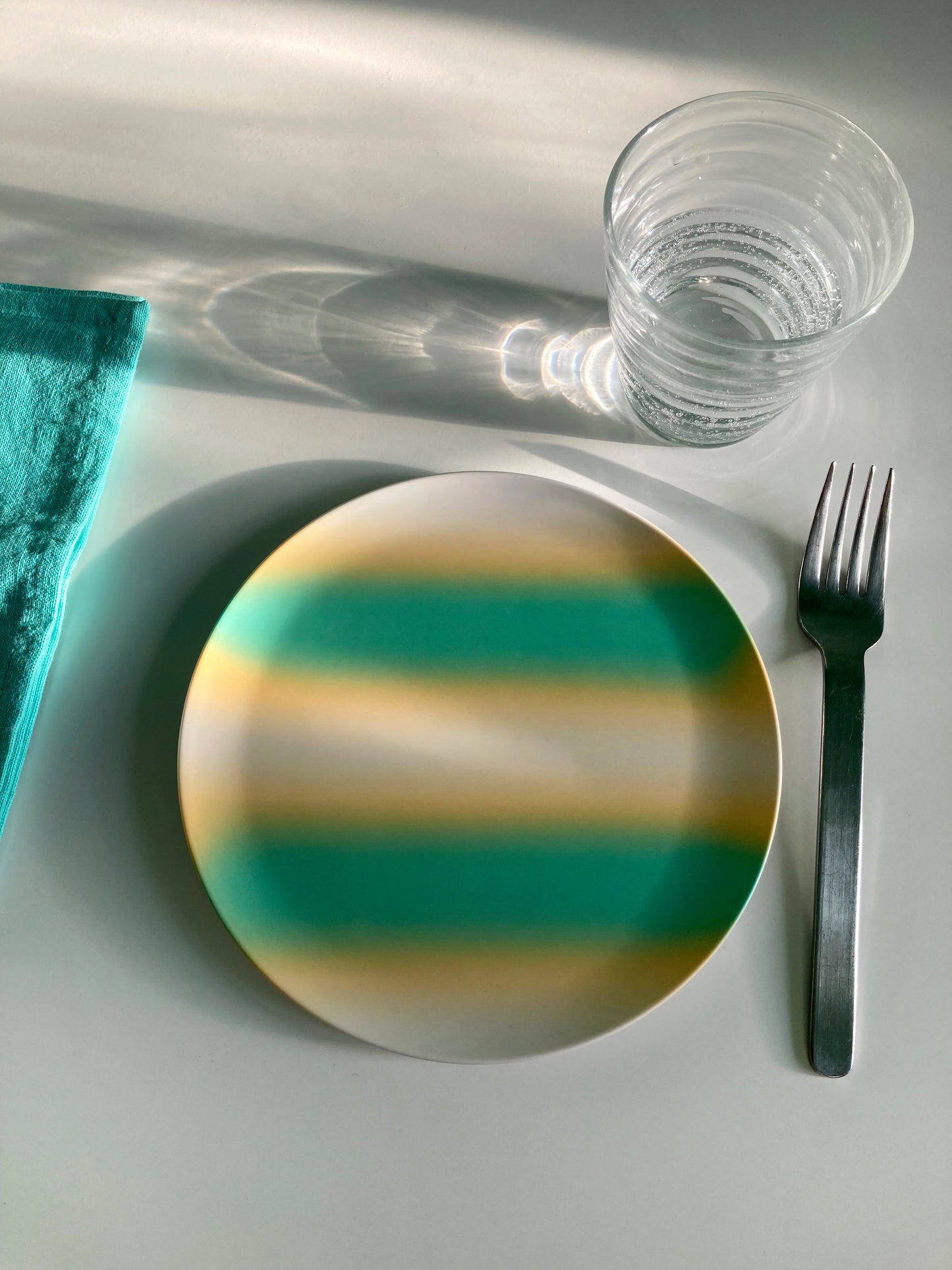 Soft Stripe Green Side Plate 20cm
