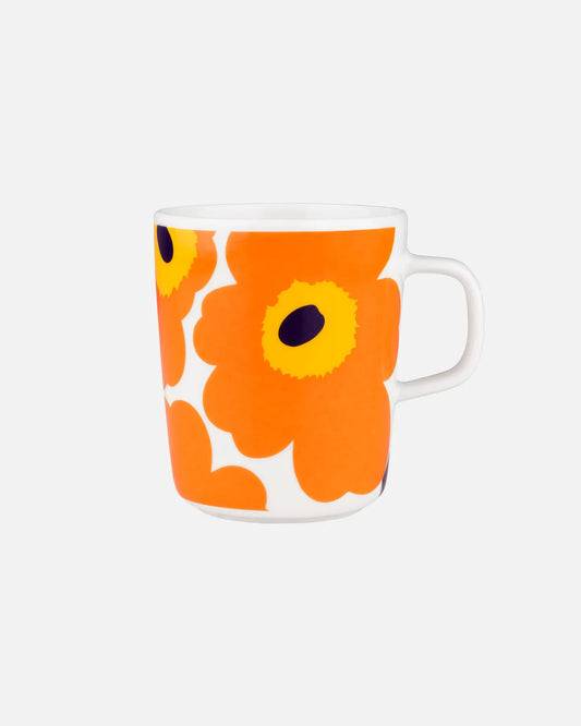 Oiva / Unikko 60th Anniversary Mug 250ml (White, Orange, Yellow)
