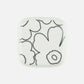 Oiva / Piirto Unikko Square Plate (White, Black)