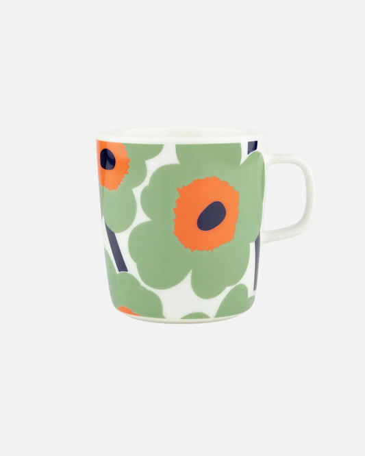 Oiva / Unikko Mug 400ml (White, Sage, Orange, Dark Blue)