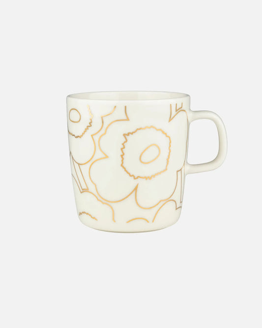 Oiva / Piirto Unikko Mug 400ml (White, Gold)