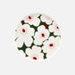 Unikko Plate 25cm (White, Dark Green, Light Pink)