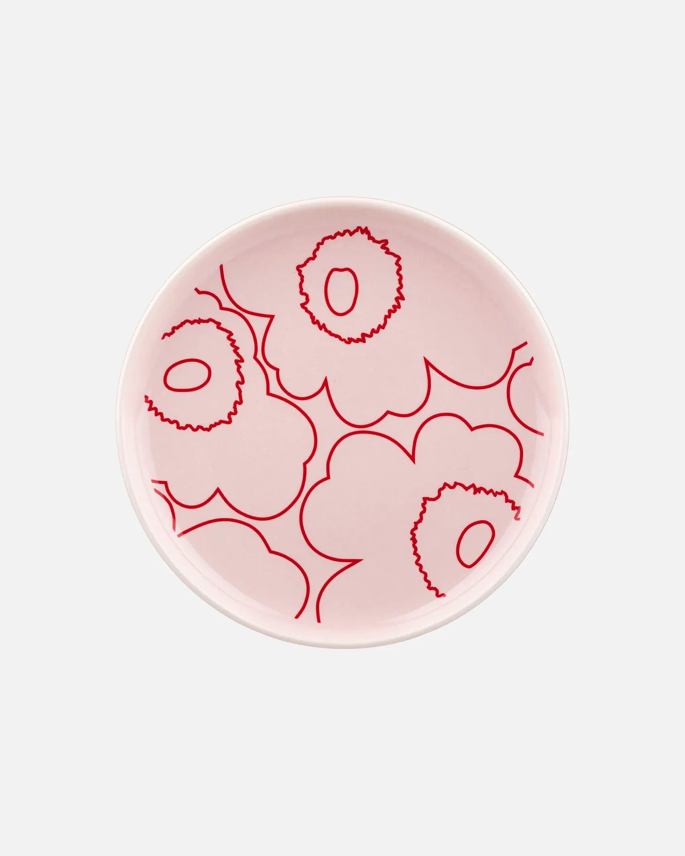 Oiva / Piirto Unikko Plate 13.5cm (Pink, Red)