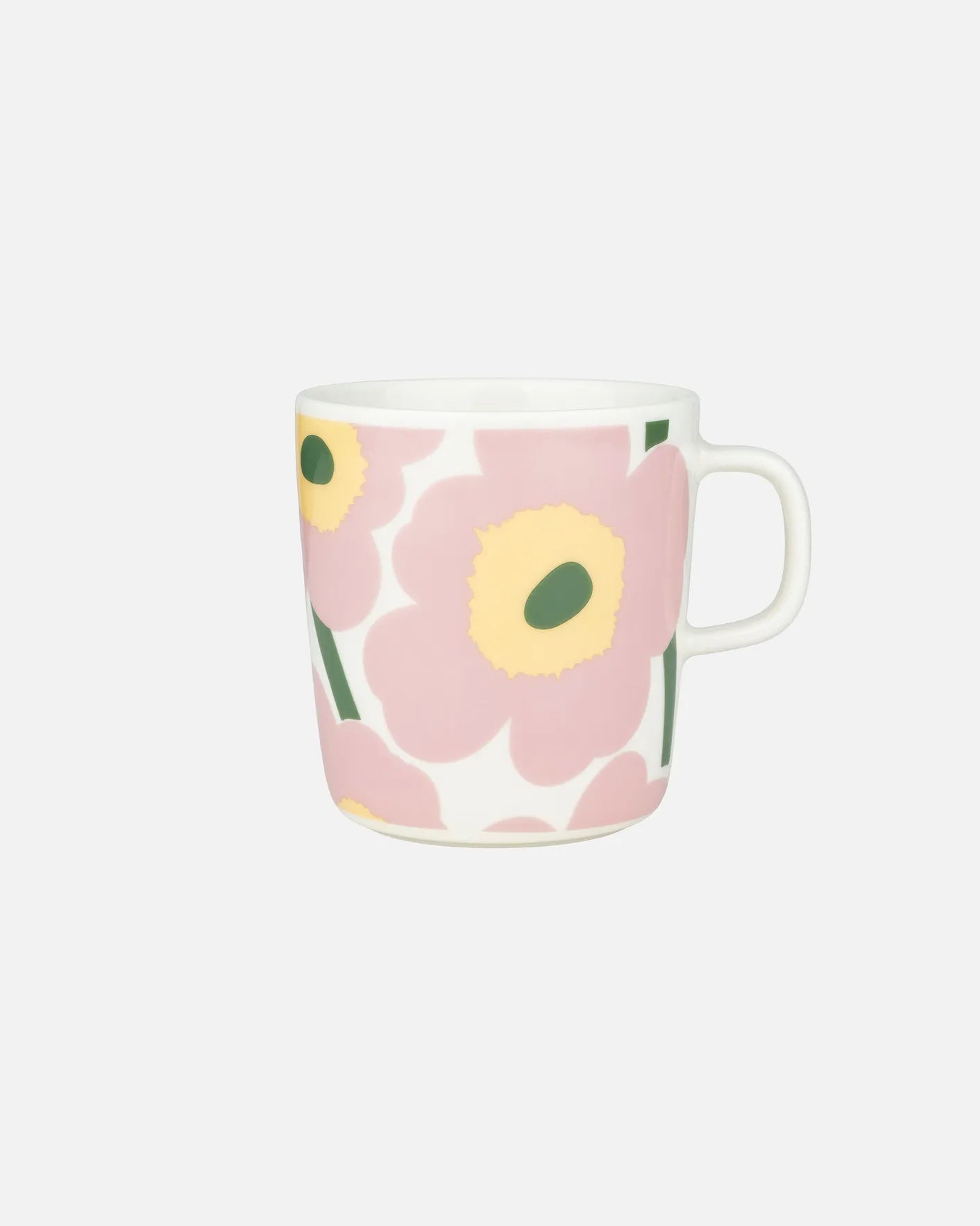 Oiva / Unikko Mug 400ml (White, Pink, Light Yellow, Green)