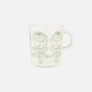 Marimekko Oiva / Vihkiruusu Mug 250ml in White, Sage