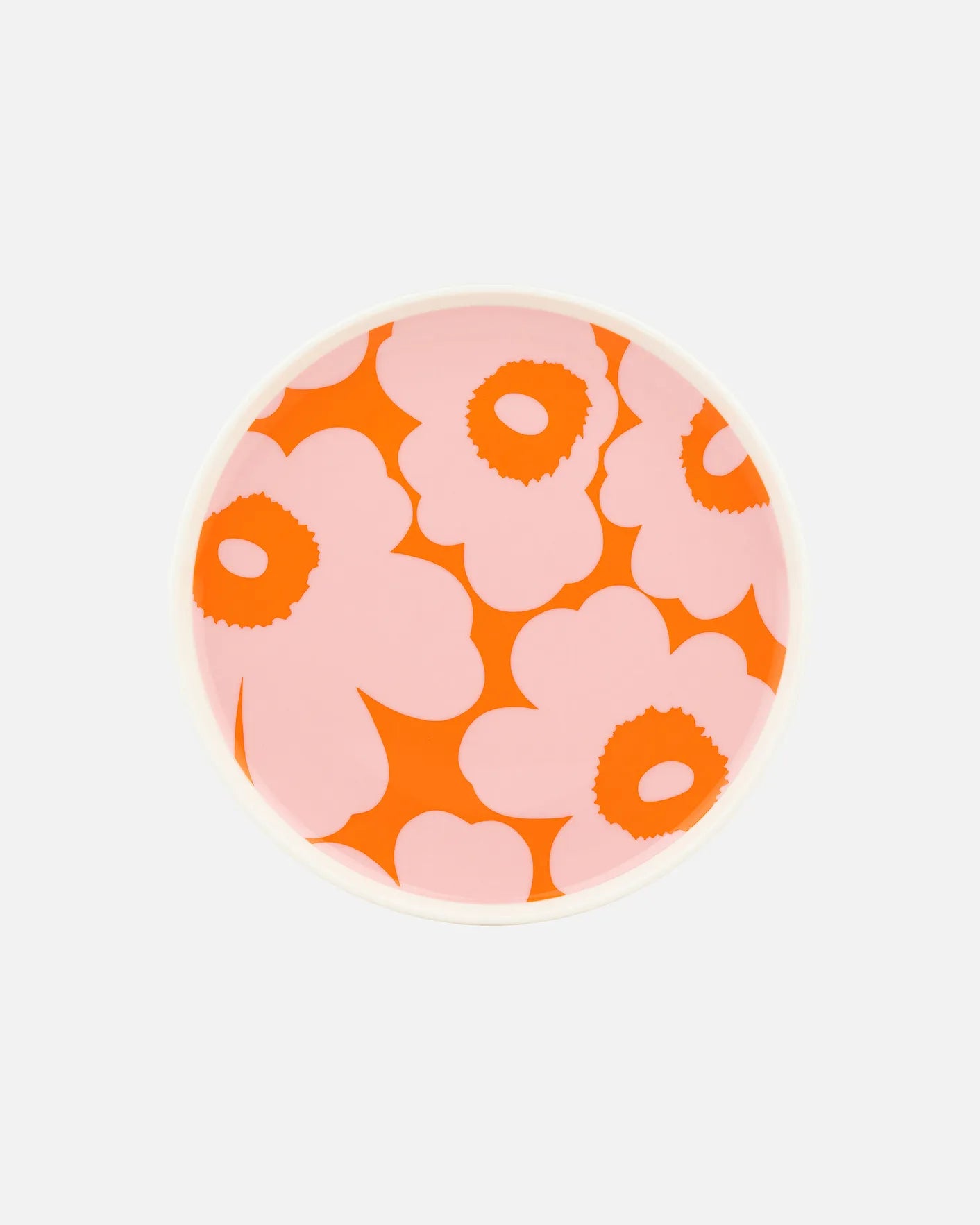 Oiva / Unikko Plate 20cm (White, Pink, Orange)