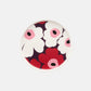 Marimekko Oiva Unikko 20cm stoneware side plate in white plum cranberry and pink