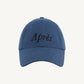HÔTEL827 Sun Kissed Blue bio-washed cotton baseball cap with embroidered typography