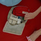 Hotel827 small cotton travel pouch in evergreen, fitting socks, shorts and all the small travel essential items. 