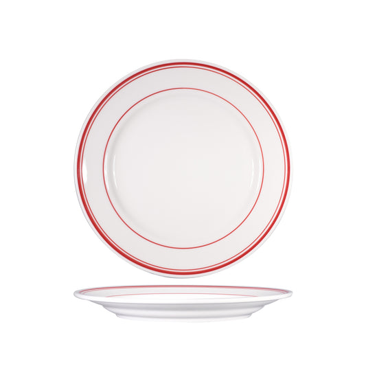 Red Line Round Plate (Multiple Sizes)