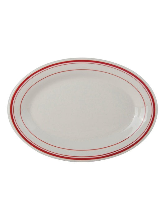 Red Line Oval Platter 26cm