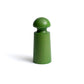 David Mellor small green lacquered beechwood salt and pepper mill on white background
