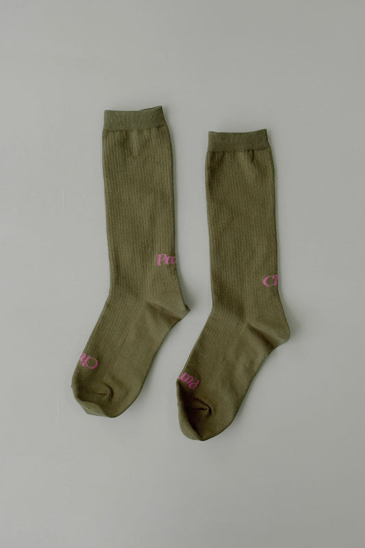 Paris Chill Socks (Olive)