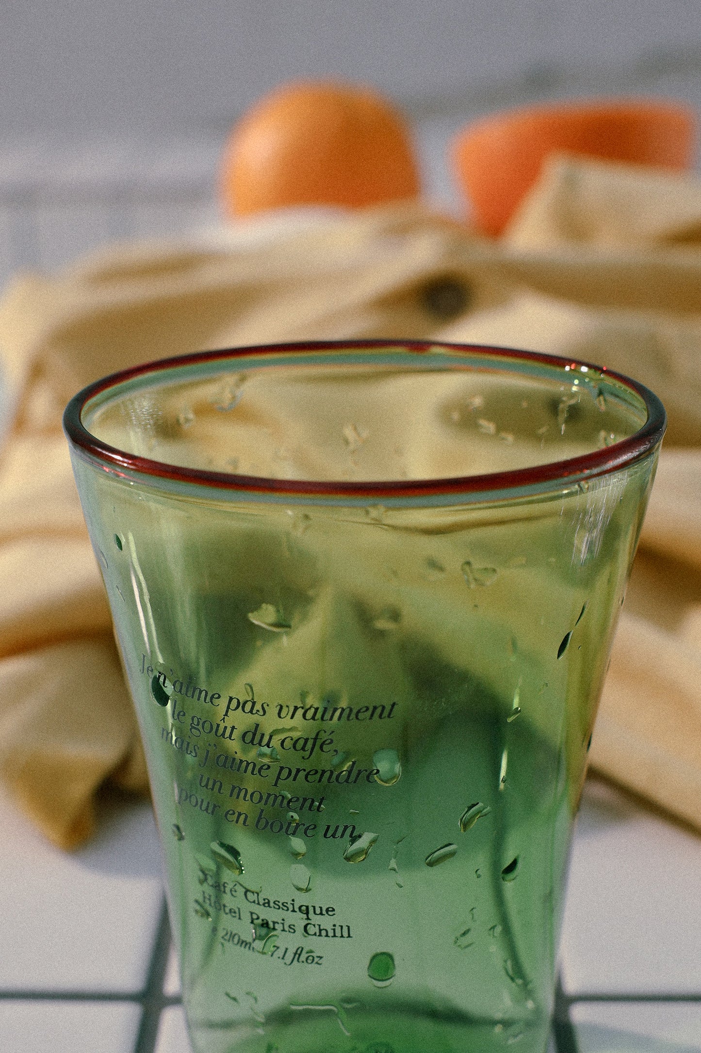Sun Kissed Glass Cup (Olive)