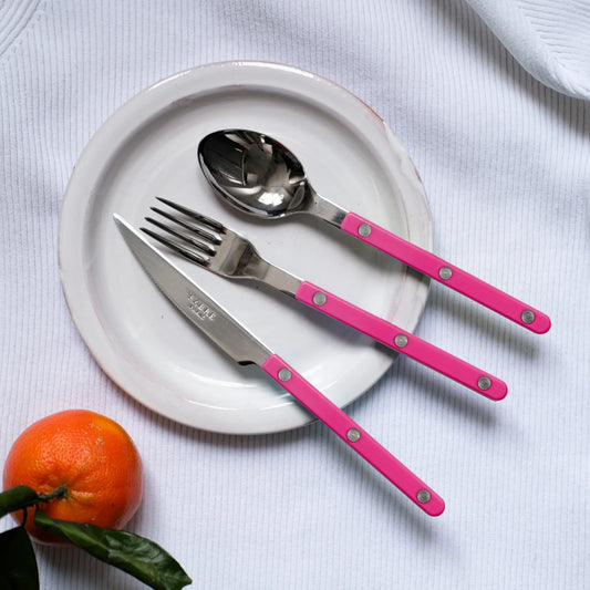 Bistrot Shiny Solid Cutlery - Raspberry