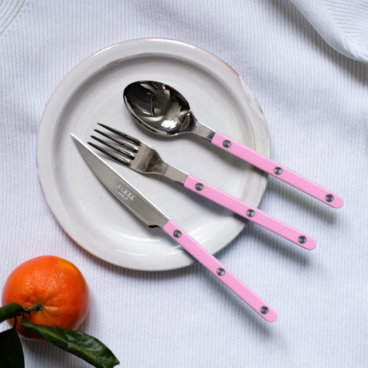 Bistrot Shiny Solid Cutlery - Pink