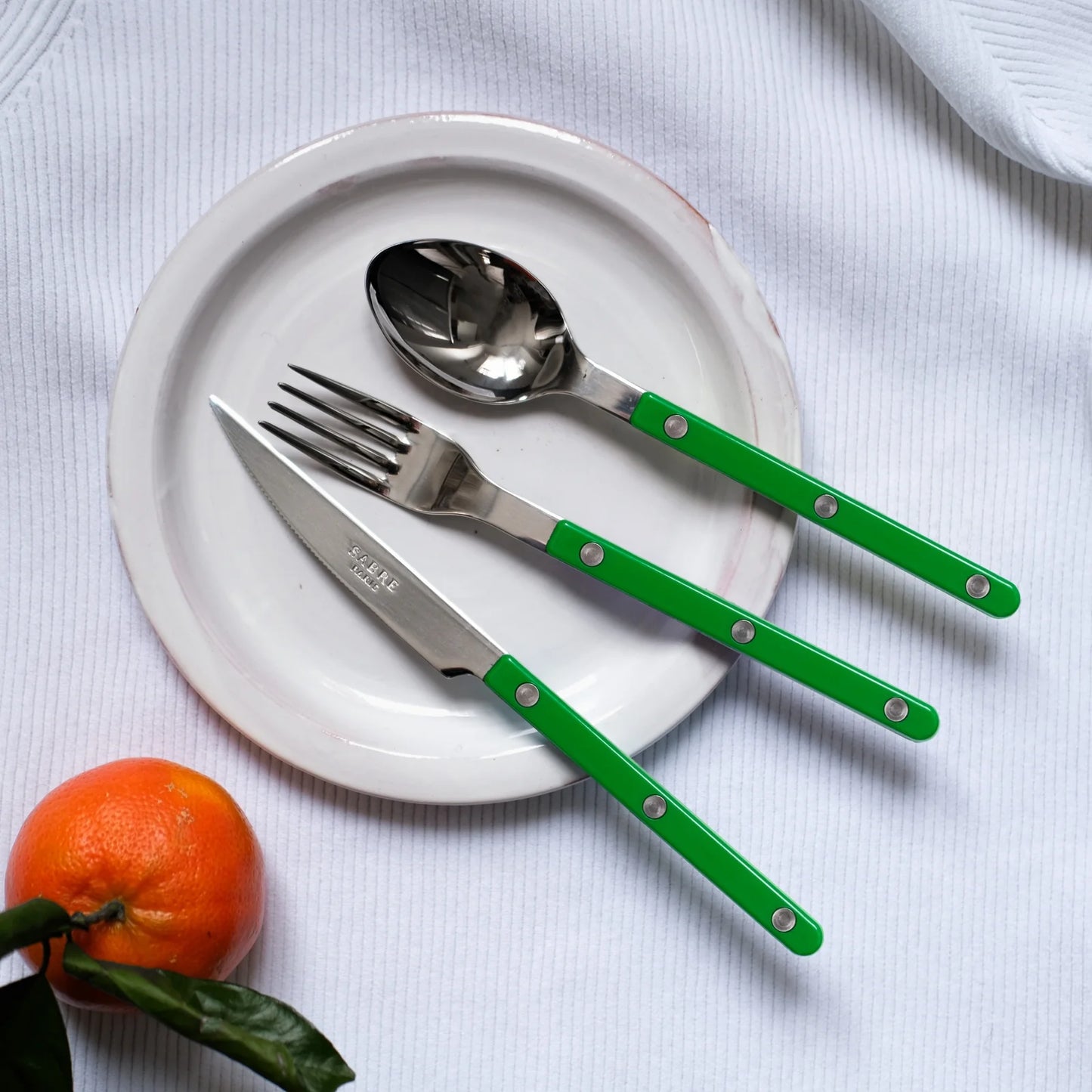 Bistrot Shiny Solid Cutlery - Garden Green