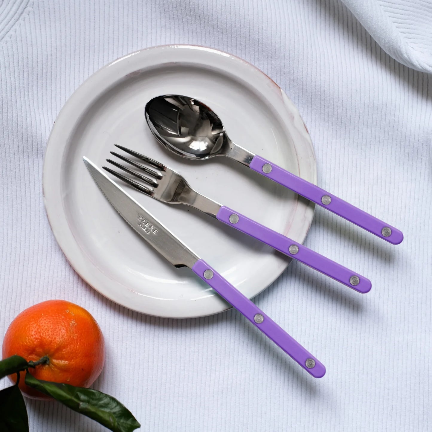 Bistrot Shiny Solid Cutlery - Mauve