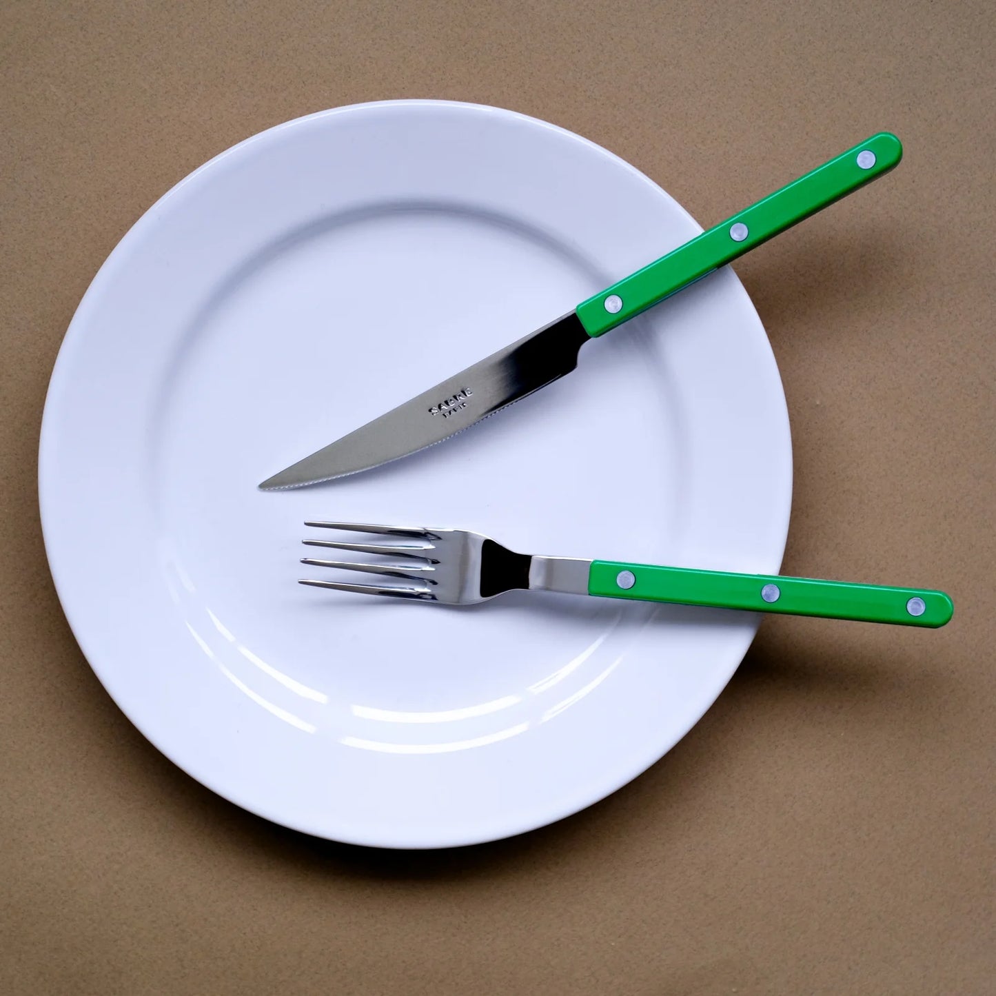 Bistrot Shiny Solid Cutlery - Garden Green