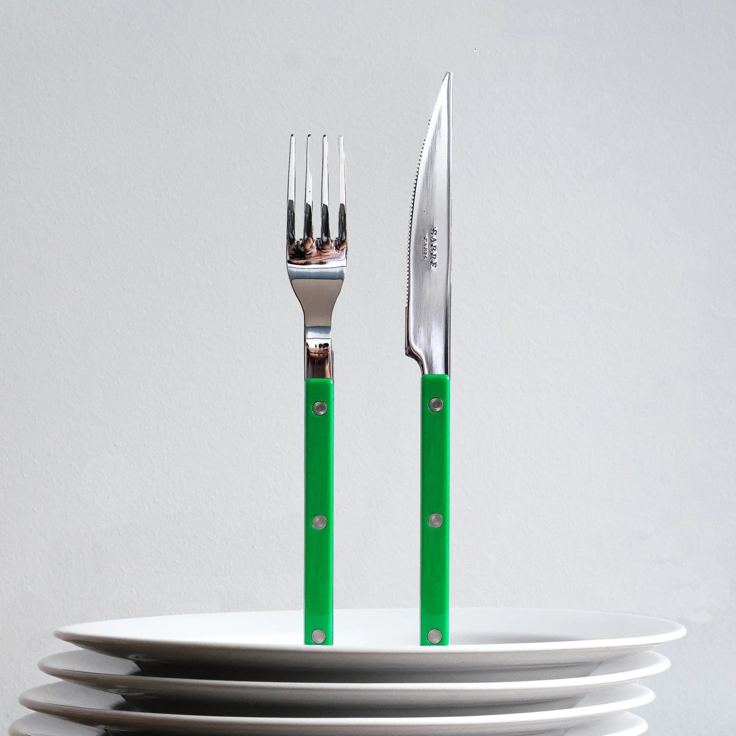 Bistrot Shiny Solid Cutlery - Garden Green