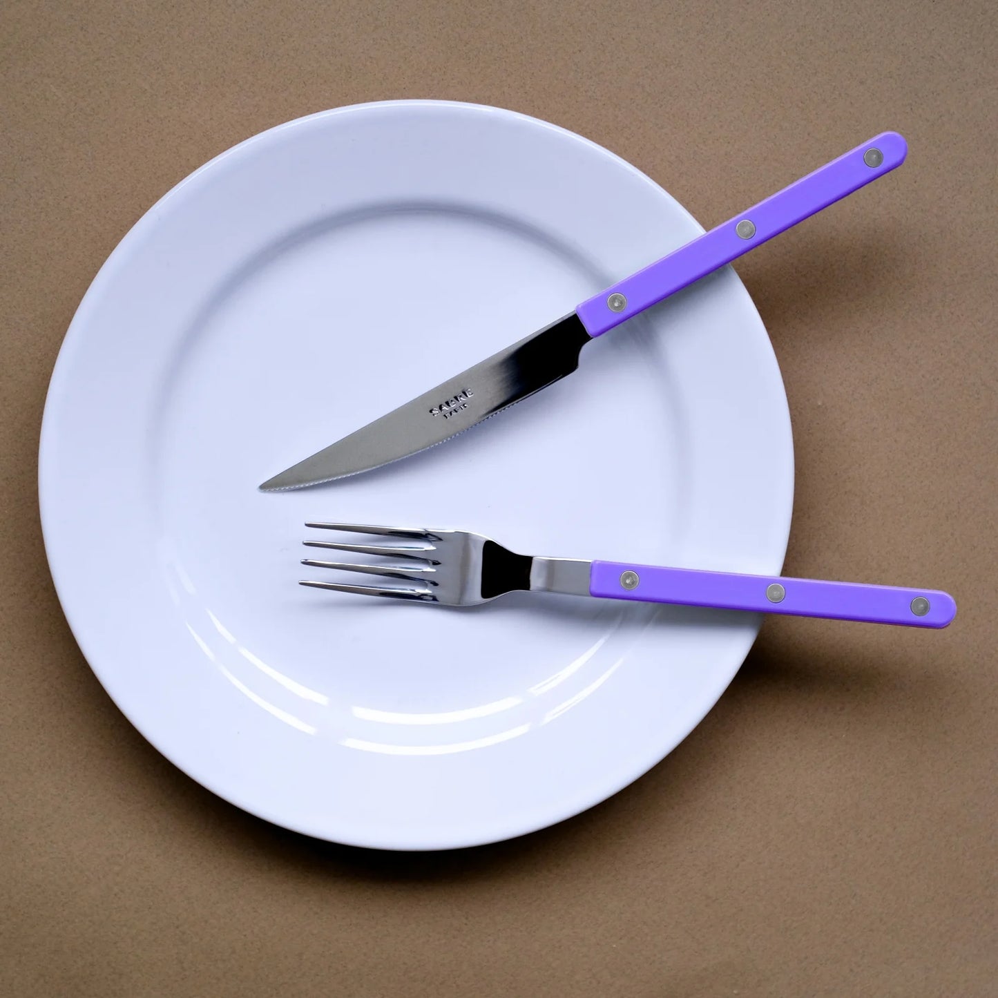 Bistrot Shiny Solid Cutlery - Mauve