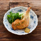 Studio M' Moment Plate 24cm in a beautiful blue glaze, serving lunch. 