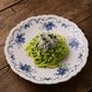 Studio M' Moment Plate 24cm in a beautiful blue glaze, a perfect choice for serving pasta. 